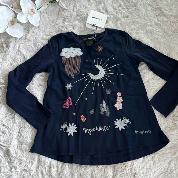 Desigual Long Sleeve Tee Size 5/6 Girls